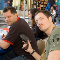 Aaron Douglas & Tahmoh Penikett Aaron Douglas & Tahmoh Penikett